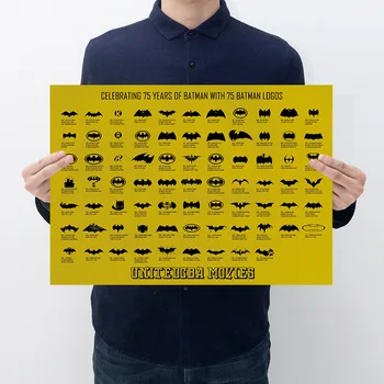 

Batman - Retro Posters Wall Art Nostalgic Old Bar Cafe Vintage Wall Sticker 51.5x36cm Decorative Painting