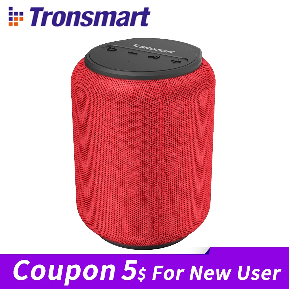 

Tronsmart T6 Mini Bluetooth Speaker TWS Speakers IPX6 Wireless Portable Speaker with 360 Degree Surround Sound, Voice Assistant