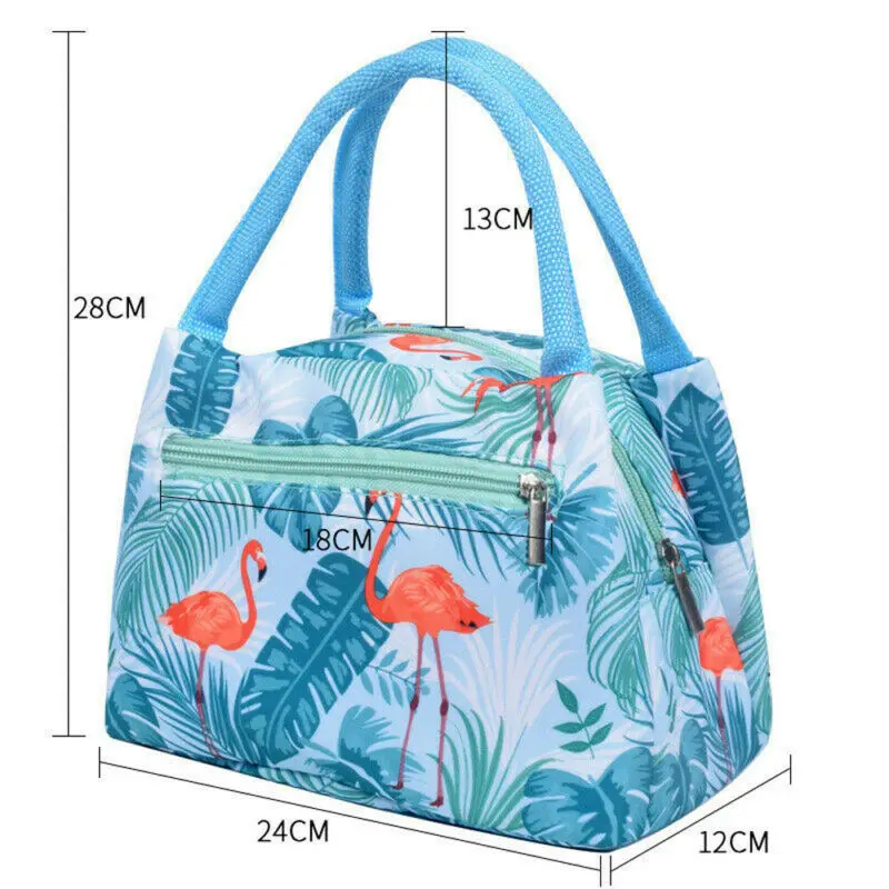 Adults Women Girls Portable Insulated Lunch Bag Box Picnic Waterproof Tote