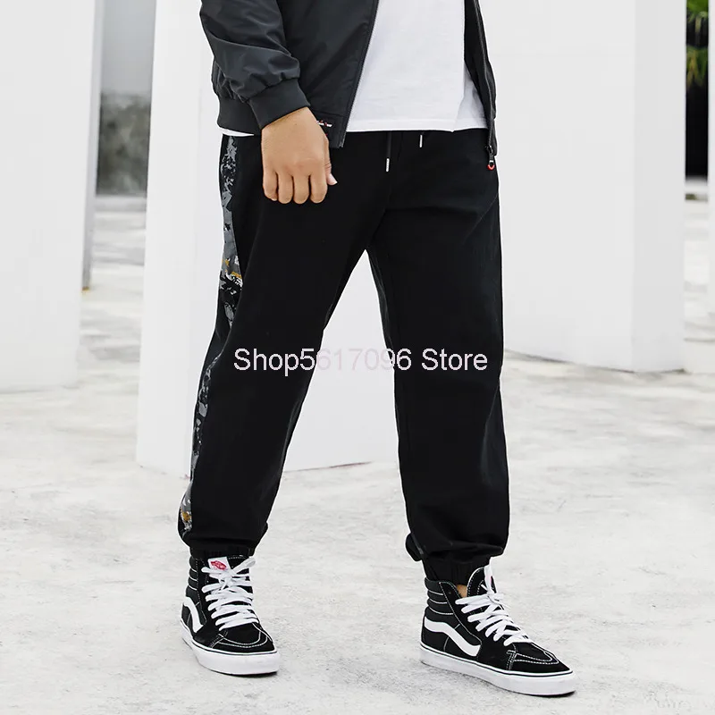 

Big Size Overalls Male Loose Beam Foot Plus Fat Plus Tide Brand Fat Man 200 Jin Youth Leisure Trousers