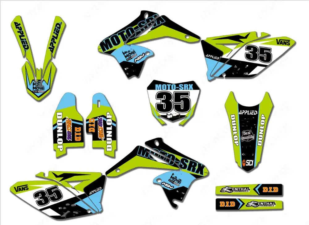 Бесплатные наклейки на заднюю панель для Suzuki RMZ250 RMZ 250 2010 11 12 2013 2014 2015 2016 2017 2018