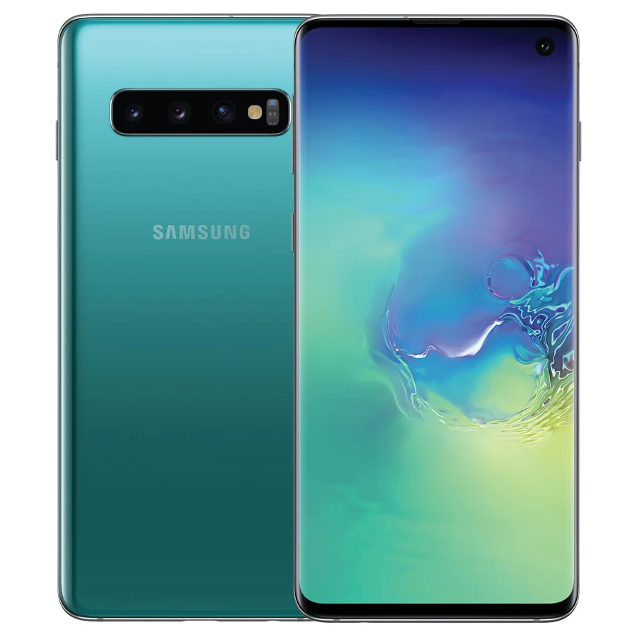 Мобильный телефон samsung Galaxy S10 G973FD с двумя sim-картами, 8 ГБ ОЗУ, 128 Гб ПЗУ, 6,1 дюймов, Восьмиядерный процессор Snapdragon 855 NFC, 4G LTE