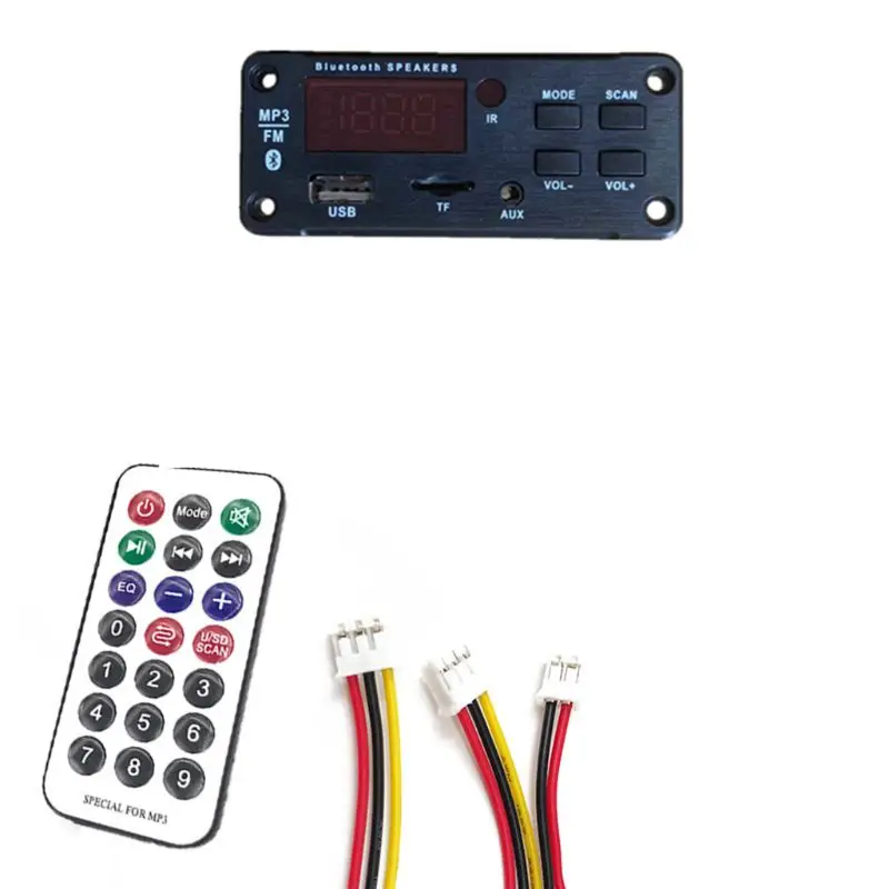 Bluetooth USB MP3 декодер DC 12 В источник питания fm-радио беспроводной MP3 музыкальный плеер доска аудио модуль для автомобиля удаленный музыкальный динамик
