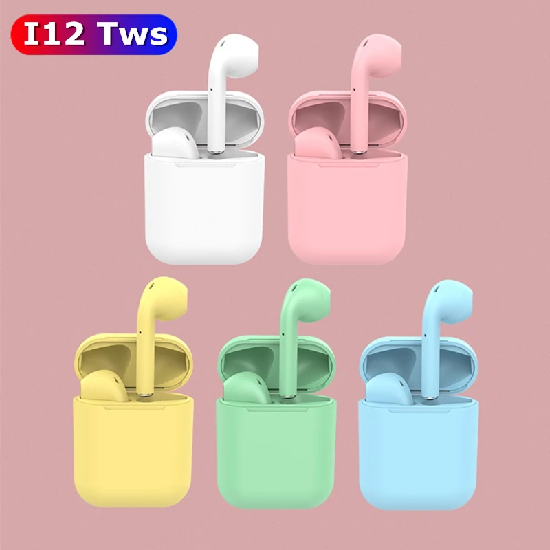 

i12 Wireless Earbuds Earphone 3D Stereo Sound Headset Bluetooth Touch button colorful Headphone For android ios All Smartphone
