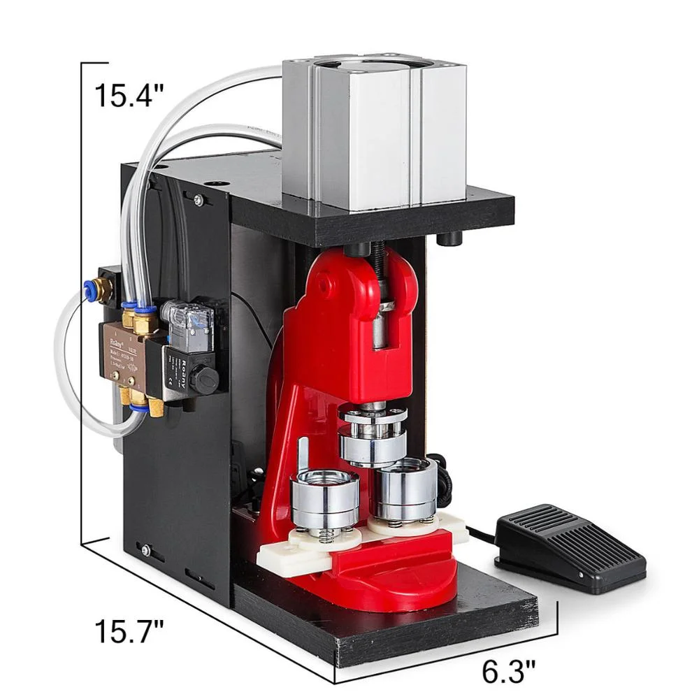 800pcs/hour Pneumatic Button Badge Making Machine 25/32/37/44/50/56/58/70/75MM Badge Maker Pin Button Making Machine