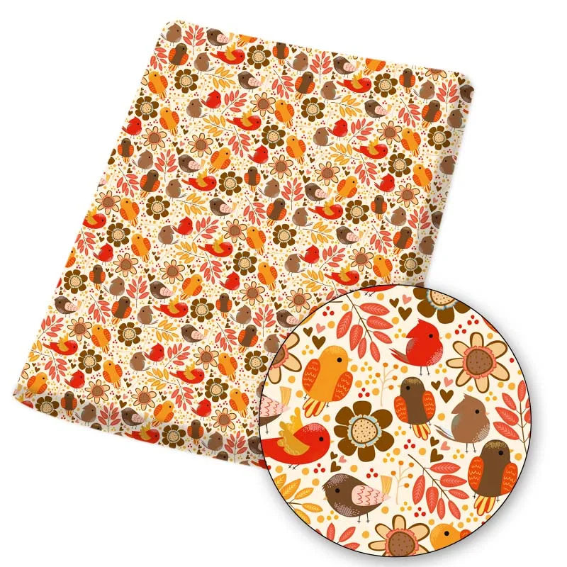 

Polyester Cotton Fabric Sheet Cloth Fabrics Anime Birds Printed For DIY Patchwork Quilt Sewing Needlework Materials 45*145cm/pc