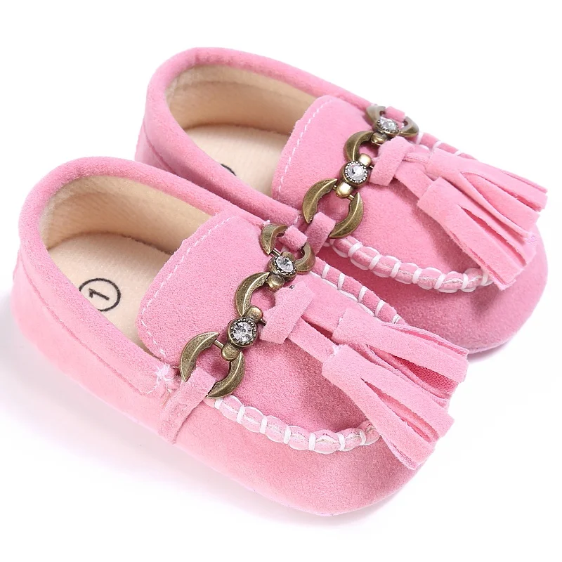 Обувь для новорожденных мальчиков и девочек; обувь для первых шагов; детские мокасины; обувь из искусственной кожи; обувь для малышей - Цвет: Шоколад