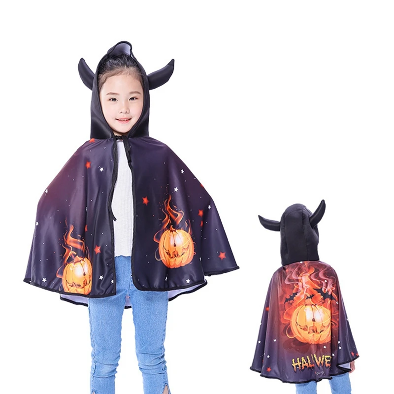 Детский маскарадный маленький костюм для косплея дьявол демон для Хэллоуина костюм детский плащ# p