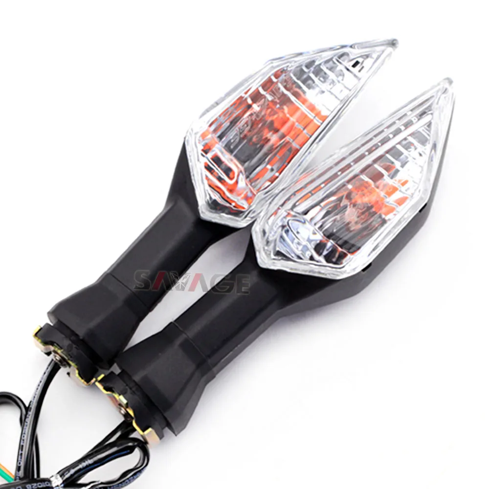 Спереди и сзади указатель поворота светильник лампа для KAWASAKI Z 400/650/800/900/900RS/1000 Z900 Z800 Z650 Z400 Высокое качество мотоцикл мигалка Индикатор - Цвет: Clear