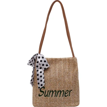 

Free Shipping Fashion Women Shoulder Bags Girl Holiday Knitting Letter Pearl Bucket Messenger Bags