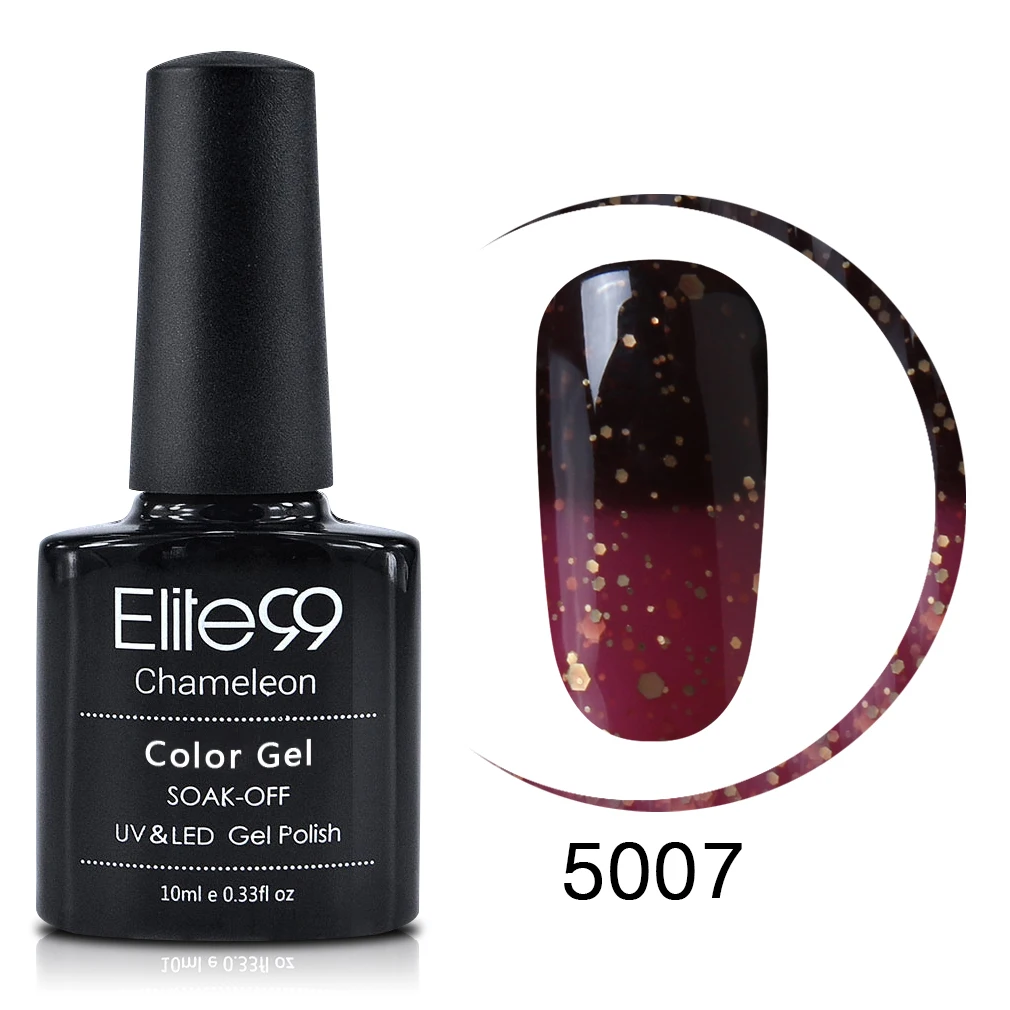 Elite99 10 мл термальный Цветной Гель-лак замочить от температуры гель для изменения цвета лака для ногтей Гибридный лак для гелей маникюр - Цвет: 5007