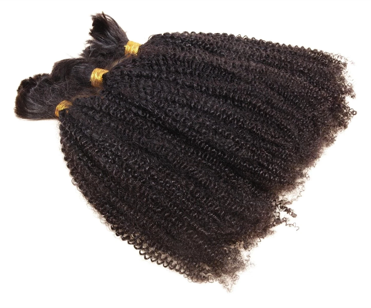 Szeszélyes Göndör Emberi haja Csomó kiterjesztések 100g Mongol afro Szeszélyes Göndör Emberi haja Elhízott termet számára braiding nincs vetülékfonallal számára Sztrájktörő Nők