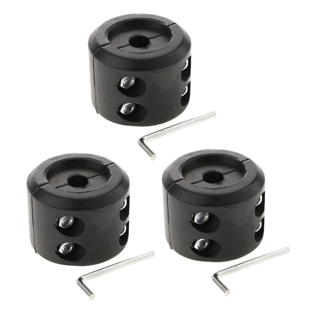 3X Black Winch Cable Hook Stopper Rubber Rope Line Saver for ATV UTV Vehicle 1/2 inches Cable Opening Diameter, Perfect Fit