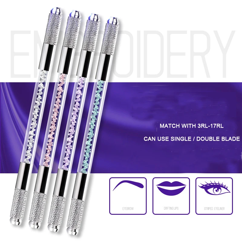 

Tattoo Supplies Double Head Microblading Manual Pen/Machine Pen for Permanent Makeup Eyebrow Lip Tattoo Gun Accessories