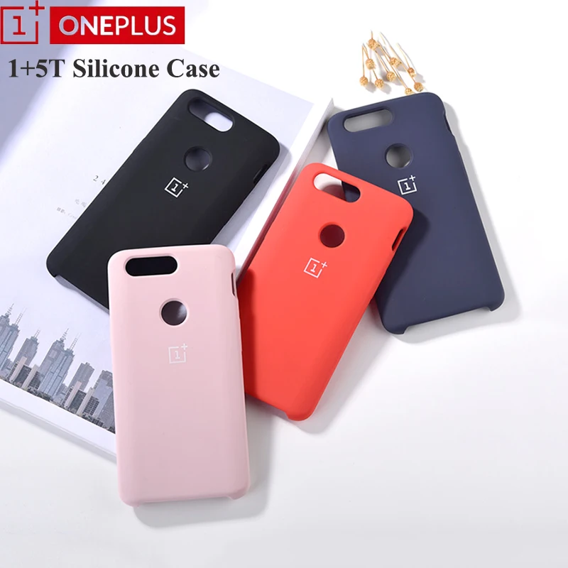 Оригинальный жидкий силиконовый чехол Oneplus 5T мягкий защитный мобильный телефон