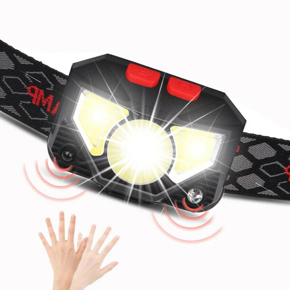 Head Torch Lamp Headlight 800LM Black Sporting Goods Camping Bicycle Bike WaterResistant USB Headlamp Headlamp Rechargeable