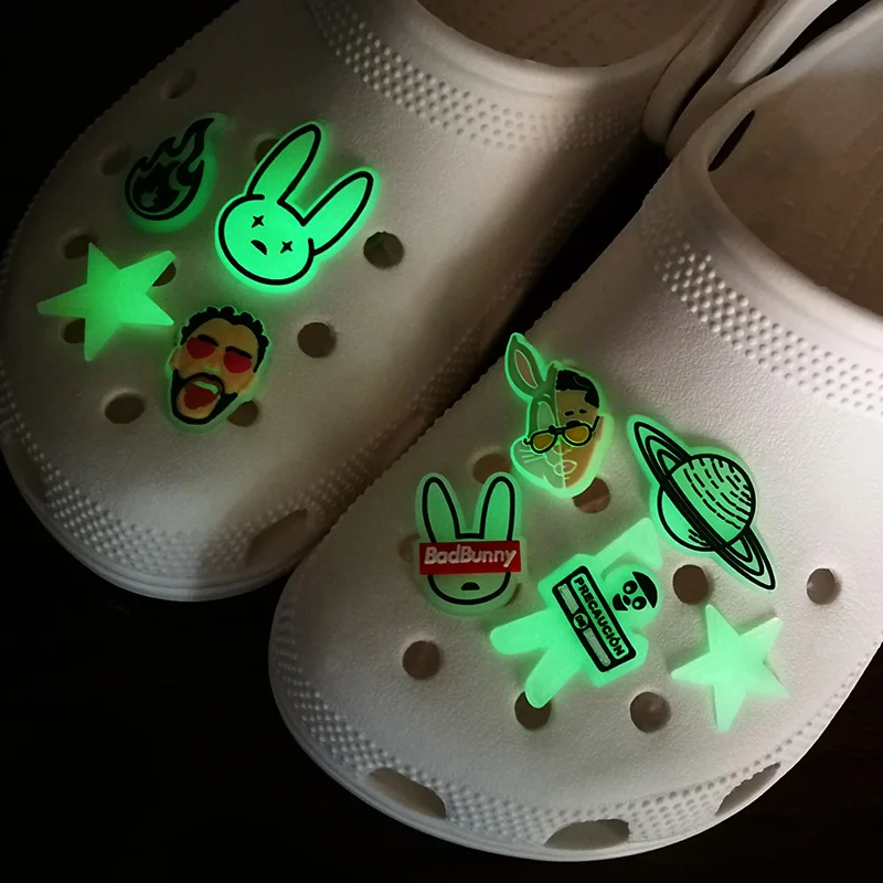 Lights Pins Crocs Bad Bunny | Crocs Bad Bunny Accessories | Crocs Pins Shoe  Decoration - Shoe Decorations - Aliexpress