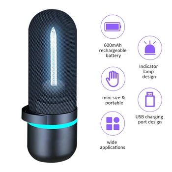 

UV+ Ozone Sterilizing Light Ozone Generator Air Purifiy USB Rechargeable Ultraviolet Air Cleaner Ozono Generador