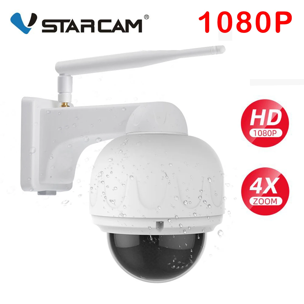 

Vstarcam 1080P 4X Zoom IP Camera Wifi Outdoor IP66 Waterproof PTZ Speed Dome Bulit-in Microphone CCTV Security Camera PTZ Cam