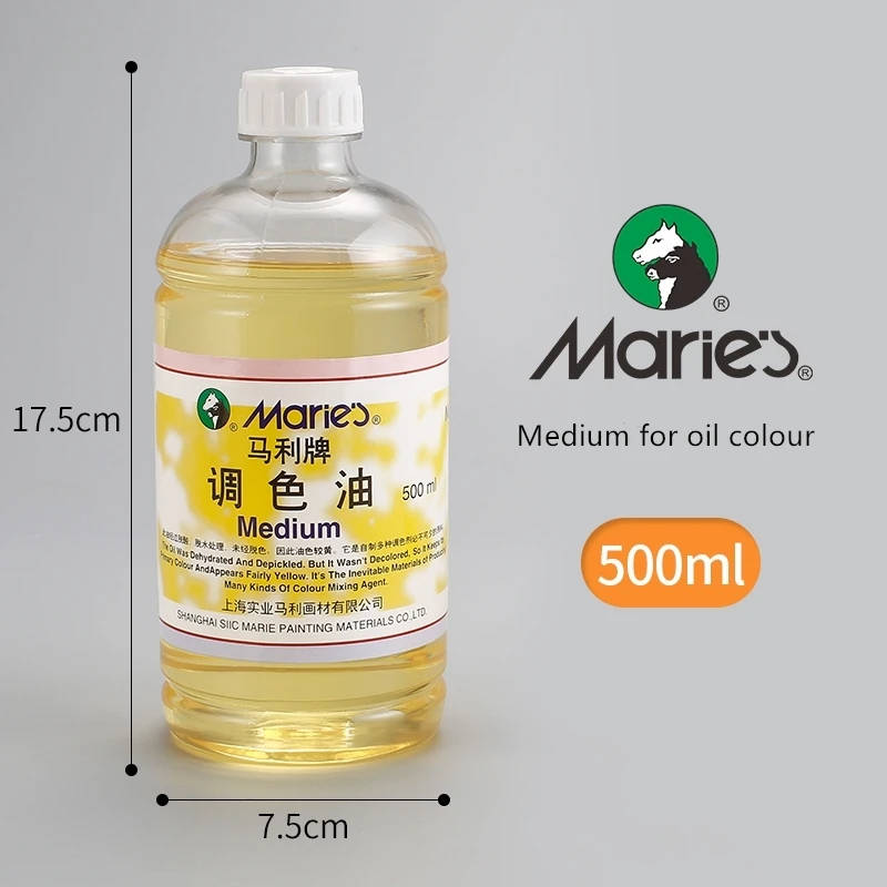 500ml Oil Paint Thinner Toning Oil Colorless and Odorless High-quality Art  Supplies Painting Tools Painting Supplies Art Kit