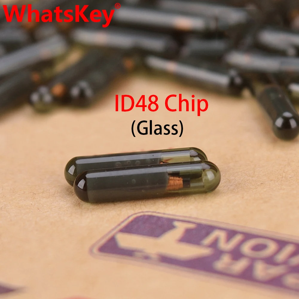 

WhtasKey Auto Blank T6 Chip Car Key For VW Volkswagen Audi Seat Skoda Porsche Honda Transponder ID 48 Small Glass ID48 Chip