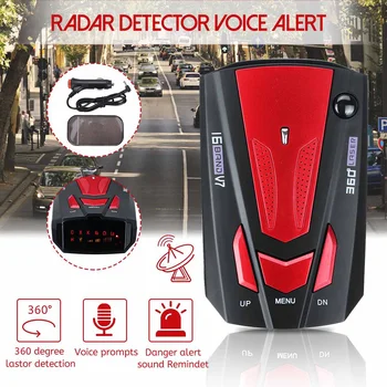 

Car Radar Detector Voice Alert Anti Radar Signal Detection Speed Voice Alert Warning Speed Measuring Radar with Russia English
