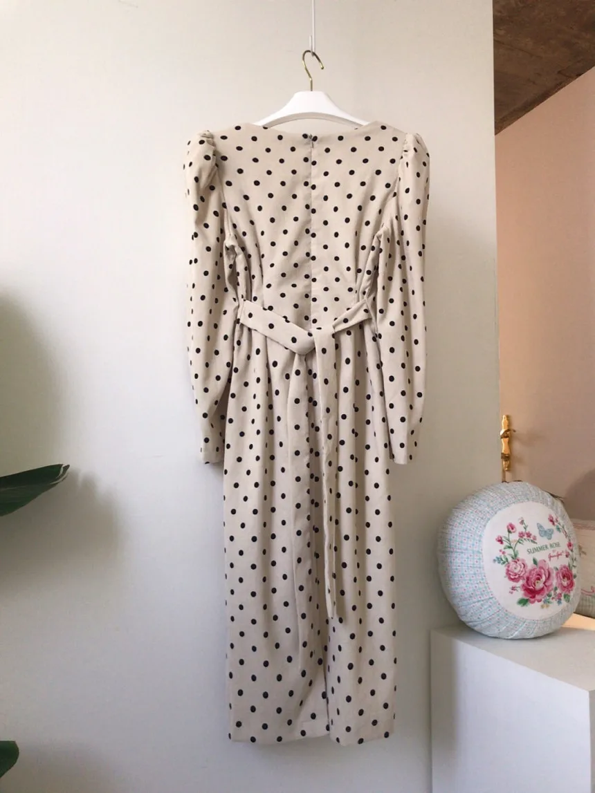 Vintage Polka Dot Print A-line Dress