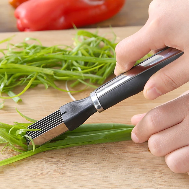 NOGIS Stainless Steel Chopped Green Onion Knife, Vegetable Cutter