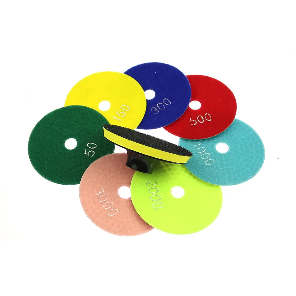 Disque diamanté de polissage humide 100mm #100 fixation velcro