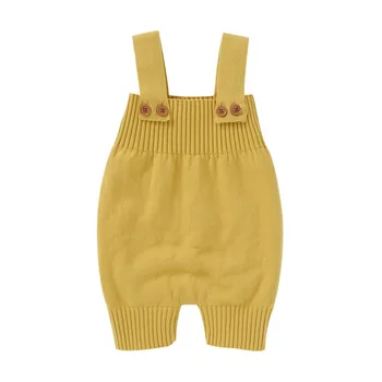 

Baby Rompers Knitted Clothes Autumn Sleeveless Newborn Girl Jumpsuits Outfits Solid Overalls Soft Toddler Boy Playsuits1