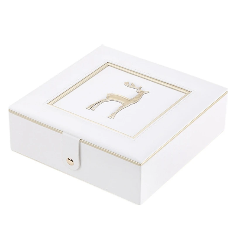 

Hot Sale New Fashion Leather Jewelry Box Gift Box for Jewelry Packaging Display Large Exquisite Makeup Case Luxury Jewelry Organ