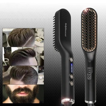 

Hair Straightener Brush Quick Beard Comb Straightening Multifunctional Heat Styling Tool