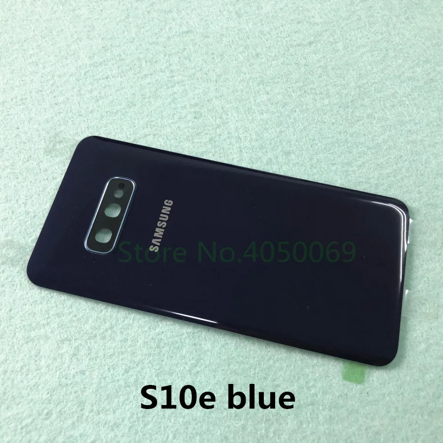 S10e blue Чехол для SAMSUNG Galaxy S10 Plus S10+ G9750 S10 G9730 S10e G970 со стеклянной задней батареей, чехол для ремонта задней двери - Цвет: S10e blue