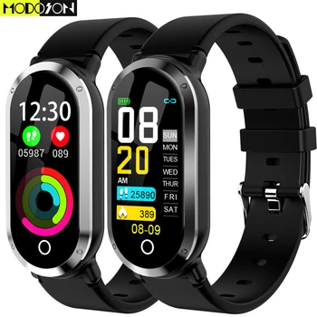 

MODOSON Bluetooth Smart Bracelet T1 Heart Rate Monitor Band Sport Fitness Tracker Smartband Blood Pressure Men Women Wristband
