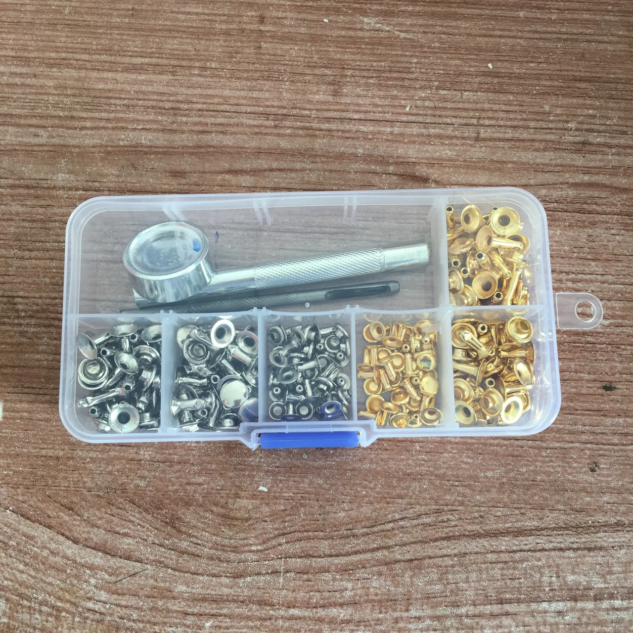 

[The Mirror] Rivet Box Assembling Tool 400 Eyelet Button Handmade DIY Gold Silver DIY Rivet Boxed