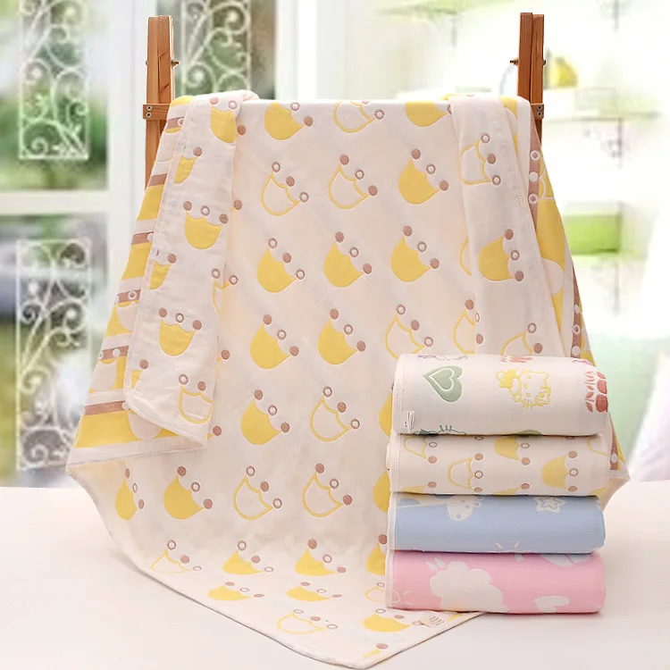 

Six-layer Gauze Bath Towel Cotton Bath Towel for Children Baby Bath Gauze Bath Towel Baby Commodity Soft And Children's Quilt