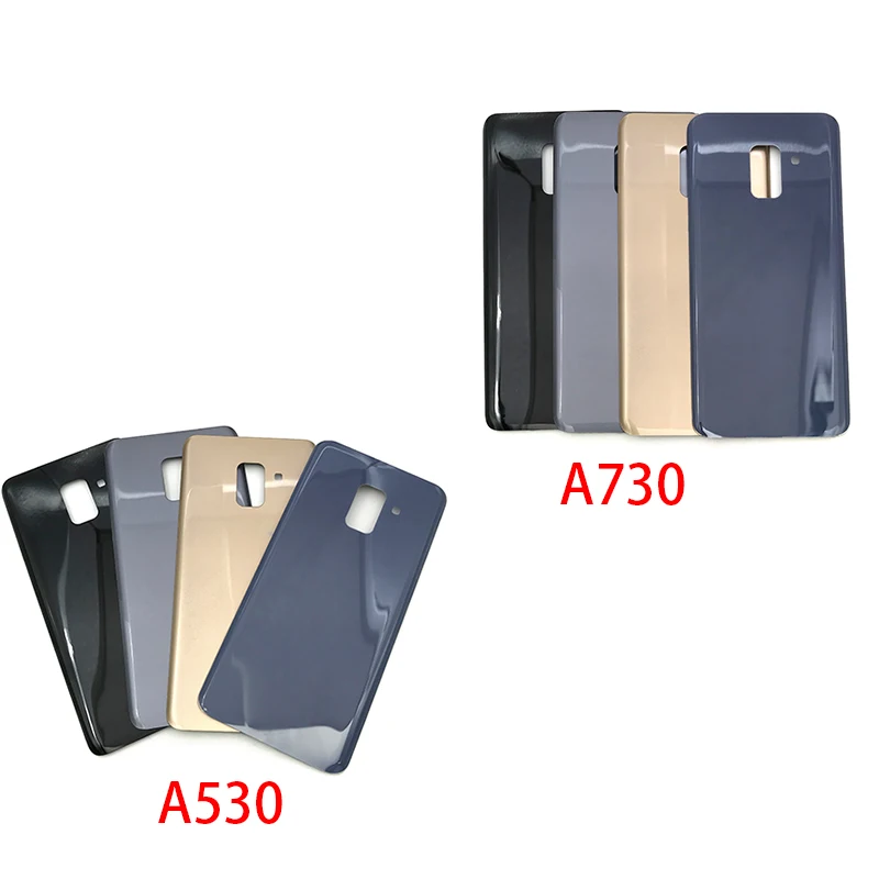 5 шт./лот для samsung Galaxy A8 плюс A8+ A730 A730F A8 A530 A530F запасная стеклянная задняя крышка батарейного отсека чехол