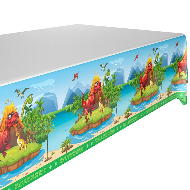 132*220 см Прекрасные джунгли животные вечерние скатерти Сова Лев слон стол Обложка для детей день рождения товары и украшения - Цвет: dinosaur