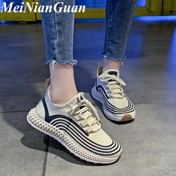 

Flats Sneakers Women Round Toe Sport Shoes Woman Reflective Running Shoes Ladies Walking Shoes Low Top Women's Sports Shoes I2