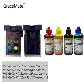 

5AA PG510 CL511 Refillable Ink Cartridge + 400ML PG 510 CL 511 Refill Ink for Canon PIXMA MP230 MP250 MP280 MP490 MP492 MP495