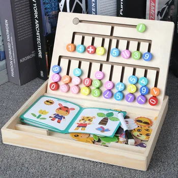 

Children with Numbers Early Childhood Educational Toy Logical Thinking Lettered Two-in-One Sketchpad Magnetic Puzzle