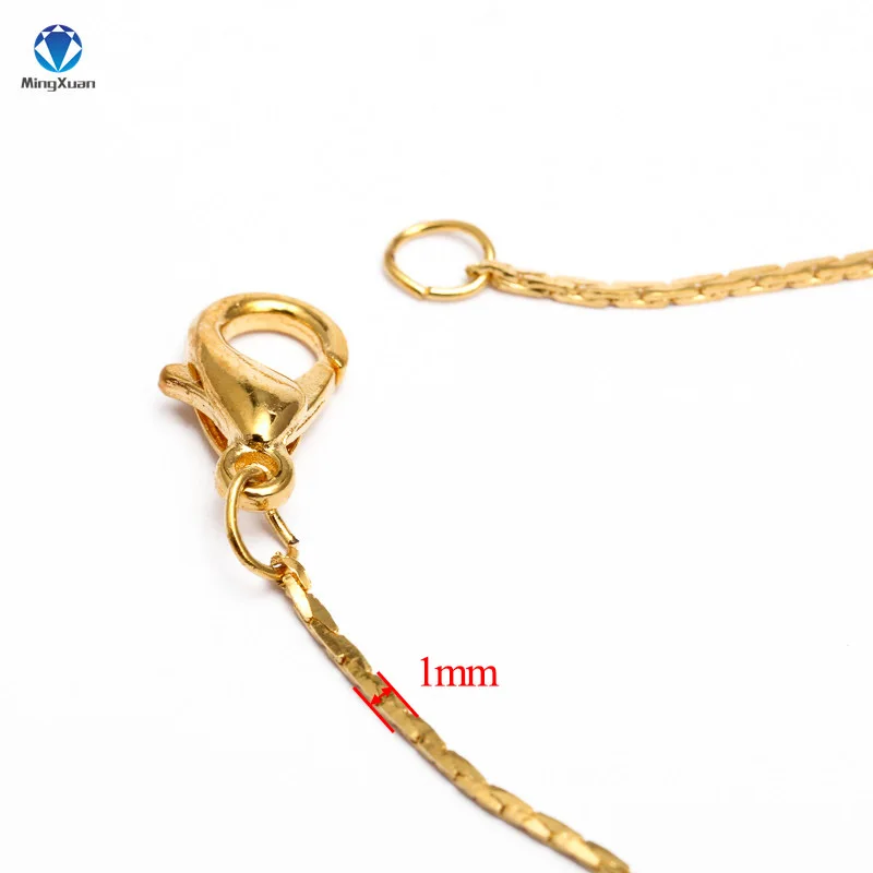 12pcs-Gold-Silver-Rhodium-40cm-Length-Lobster-Clasp-Metal-Link-Chain-Necklace-Simple-Necklace-Chain-DIY