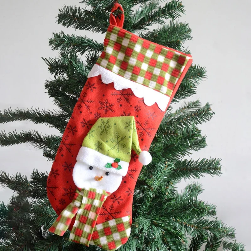

Household Decoration Christmas Stockings Cute Candy Gift Bag and Socks Portable Christmas Decoration For Family Ornament