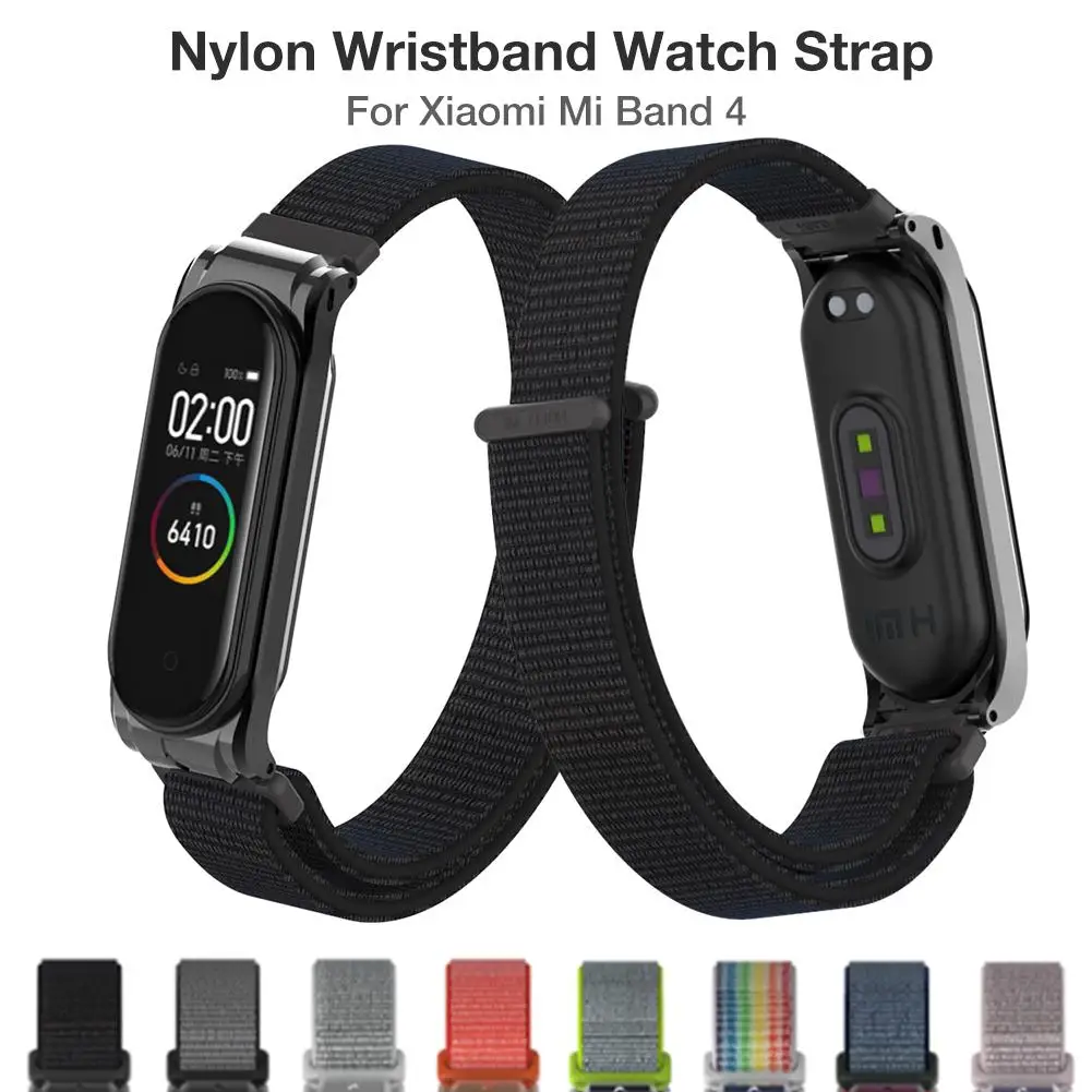 Для mi Band 3 4 ремешок Браслет Силиконовый нейлон наручный браслет для часов аксессуары запястье для Xiao mi Band 3 4 браслет