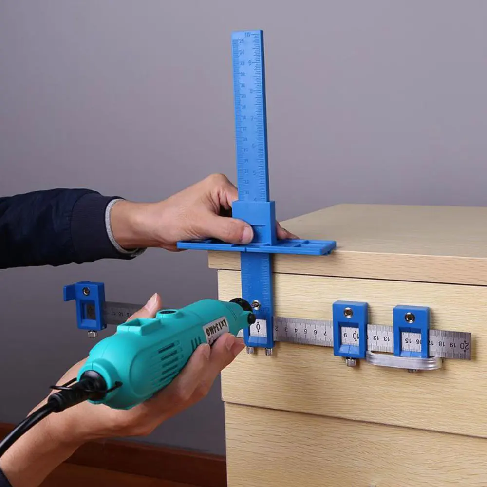 

Woodworking Drill Guide Punch Locator Detachable Hole Punch Jig Tool Center Drill Bit Guide Set Wood Drilling Woodworking Tool