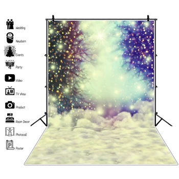 

Laeacco Winter Christmas Lights Shiny Star Polka Dots Party Baby Child Portrait Photo Background Photography Backdrop Photocall