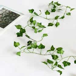 2022NEW 2M Artificial Plant Led String Light Creeper Green Leaf Ivy Vine for Home Wedding Decor Lamp DIY Hanging Garden