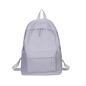 

Large Capacity Solid Color Waterproof Nylon Casual Backpack Fashion Bag For Teenage Girl Student School Bag Women Satchels Bags