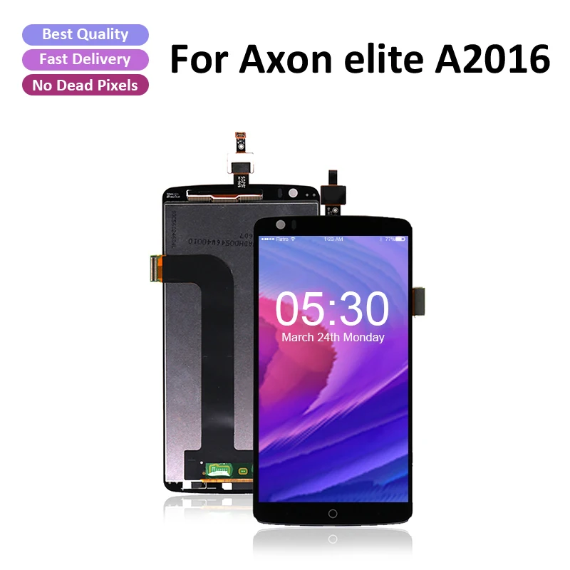 5.5 inch Original For ZTE Axon Elite A2016 LCD Touch Display Screen Digitizer Assembly Black Smartphone Parts Free Shipping | Мобильные