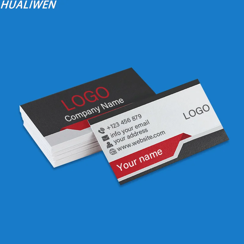 100PCS Business Card Production Printing High-end Business Card Customized Color Double-sided Card Printing Business Card Design 500pcs free delivery free design customized 300gms logo printing business card double sided and full color printing round